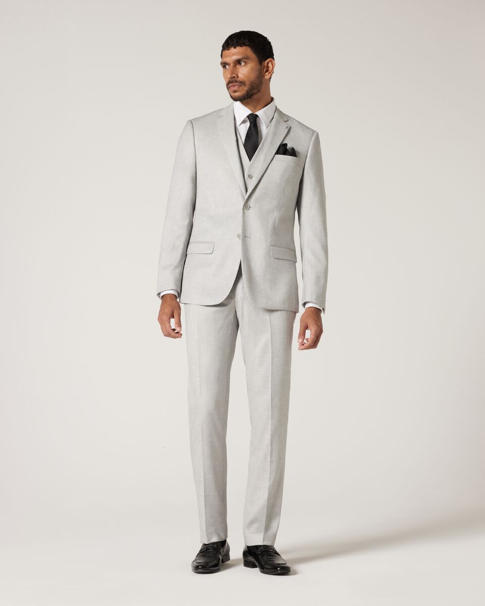 5 Button Textured Tailored Vest, , hi-res